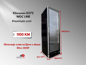 Klimasan D372 WOC LINE  Premium crna rashladna vitrina