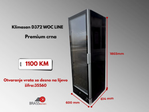 Klimasan D372 WOC LINE  Premium crna rashladna vitrina