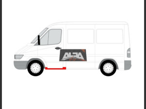 Bočni prag vozila naprijed Lijevo MERCEDES SPRINTER 901, 902, 903