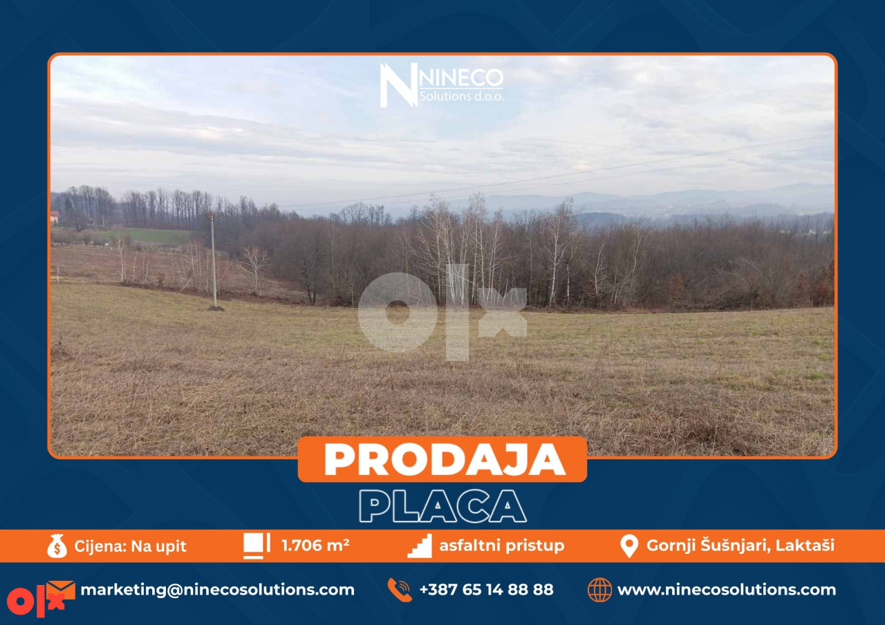 PLAC - ŠUŠNJARI - LAKTAŠI - 1.706 m2