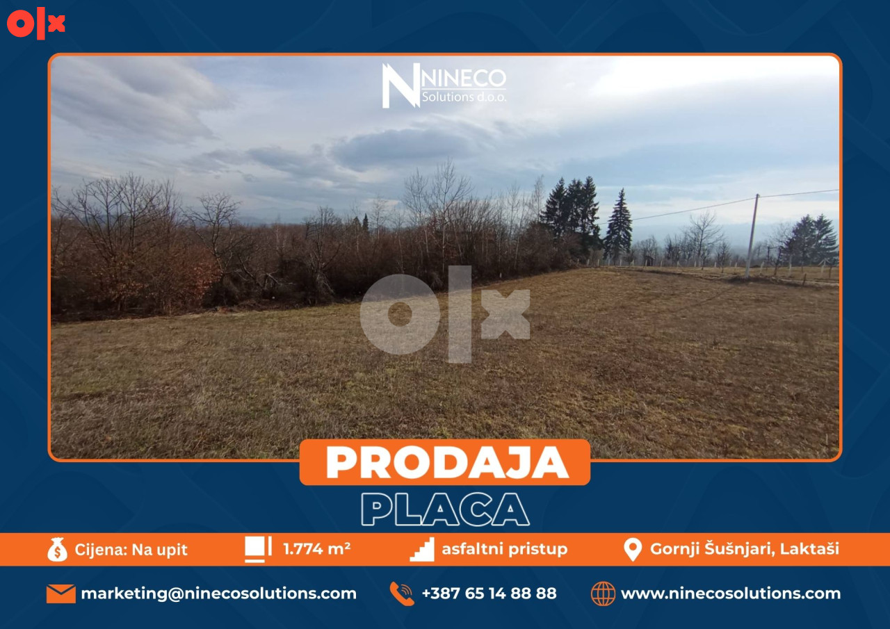 PLAC - ŠUŠNJARI - LAKTAŠI - 1.774 m2