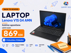 Laptop Lenovo V15 G4 AMN; R3 7320u; 512GB; 16GB; 15,6'' DOPER B2S