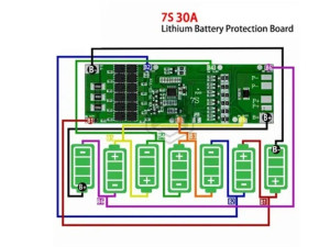 BMS 7S 24V 25.9V 29.4V 30A zaštita elektronika za bateriju