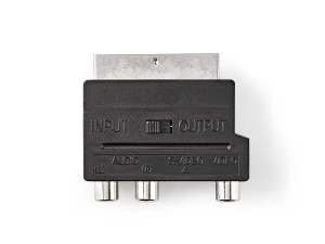 SCART Adapter | Scart M - 3x RCA + S-Video Ž | Box Pack