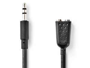 Audio Kabel | 3.5mm M - 2x 3.5mm Ž | 0.20 m | Box Pack | NEDIS