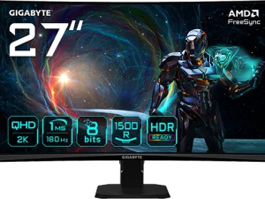 Gigabyte gaming monitor GS27QCA 27" zakrivljeni 2K QHD 180Hz 1ms