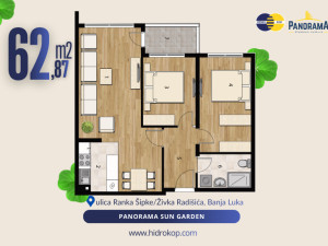 Stan Banja Luka 63 m2 Banjaluka NOVO HIDRO-KOP prodaja SUN GARDEN
