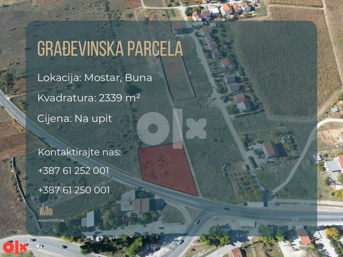 Zemljište građevinska parcela - Mostar, Buna