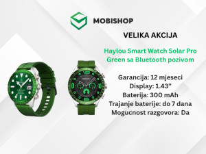 Haylou Smart Watch Solar Pro Green sa Bluetooth pozivom
