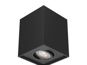 Nadgradna lampa kvadratna crna GAMA GU10 35W 220V - 33923