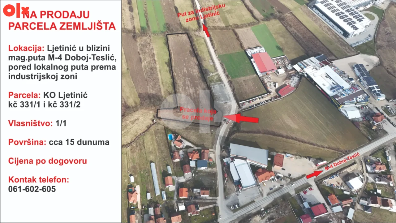Zemljište Tešanj - Ljetinić 15013m2