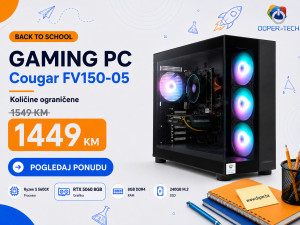 Gaming PC Cougar FV150-05; R5 5600X; RTX 5060; 240/8GB; DOPER B2S