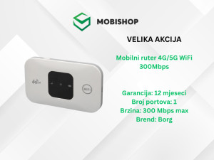 Mobilni ruter 4G/5G WiFi 300Mbps