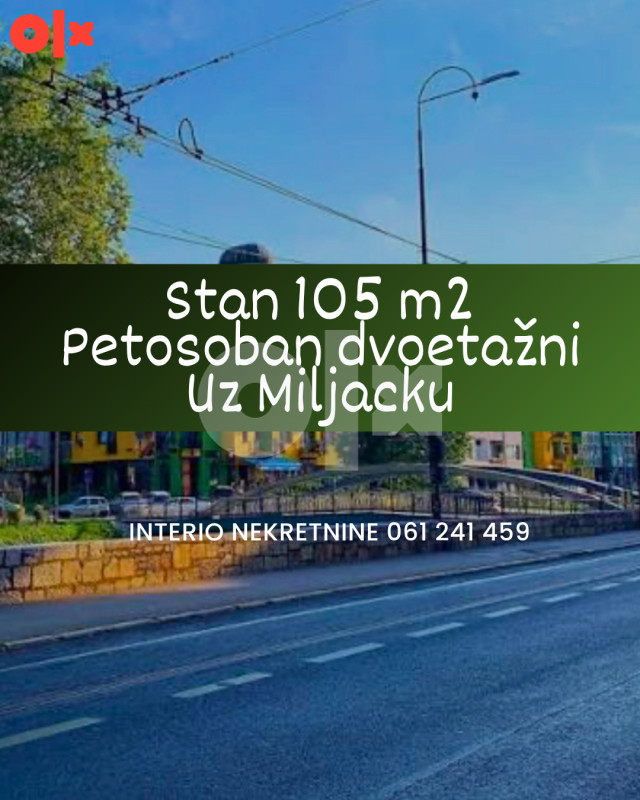Dvoetažni petosoban stan 105 m2 2 balkona Papagajka