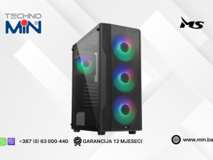 MS FIGHTER V340 gaming kućište ATX, 4x120mm ARGB, Tempered Glass