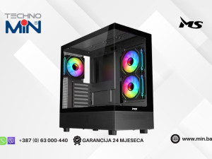 MS FIGHTER V330 gaming kućište, ATX, 3x120mm ARGB, Tempered Glass