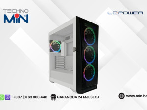 LC-Power Gaming 805BW Holo-1_X White ATX kućište, 4x120mm ARGB
