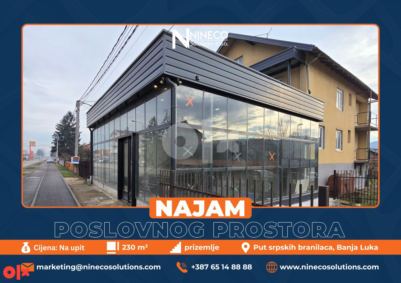 POSLOVNI PROSTOR - BANJA LUKA - 230 m2
