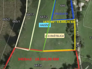 Zemljište Sarajevo - Hadžići, Raštelica 1480m2
