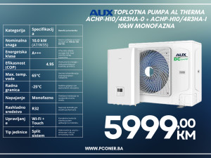 AUX TOPLOTNA PUMPA AL THERMA 10kW MONOFAZNA