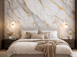 PVC 3D zidni panel 2440x1220x3 mm Aurora Zlato, mod. 3