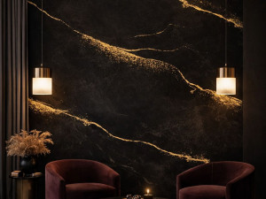 PVC 3D zidni panel 2440x1220x3 mm Nero Gold, mod. 7