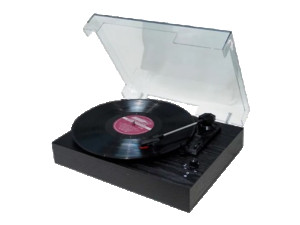 Retro drveni bluetooth gramofon sa poklopcem crni GM-208BT 44661