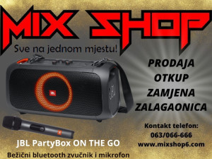 JBL PartyBox ON THE GO 100W +Mikrofon bežični zvučnik Prenosivi