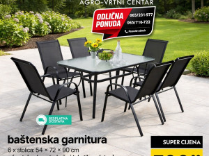 Vrtna baštenska garnitura sto 150x90cm i 6 stolica Valencia 6