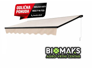 Tenda 3 x 2.5m Expert bež boja / crna konstrukcija
