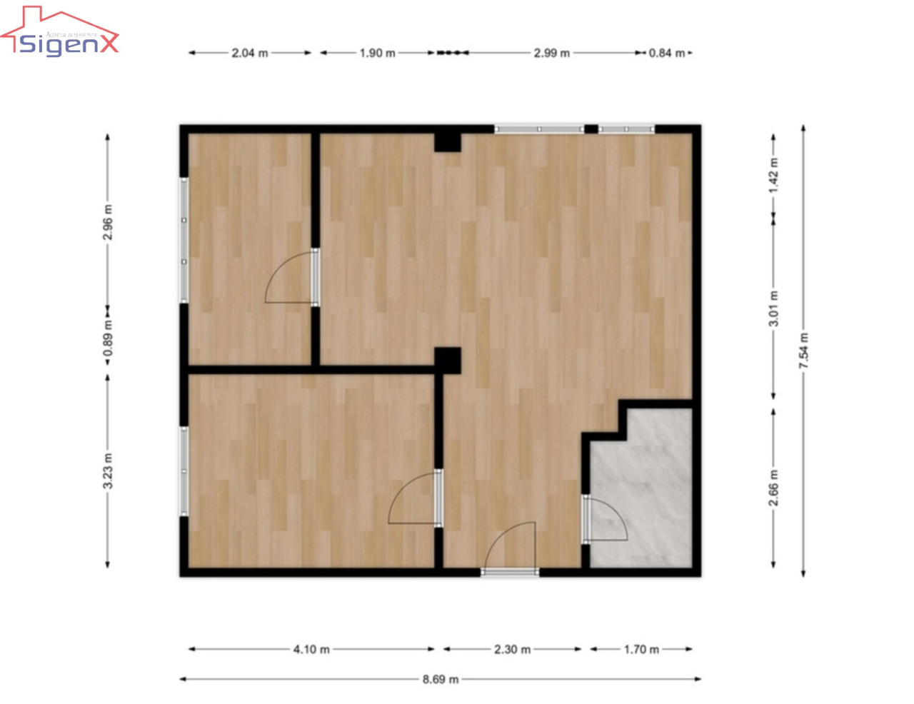 Dvoiposoban stan/ NOVO ADAPTIRANO/60m2/ ul.Bosanska/Novi Grad 2