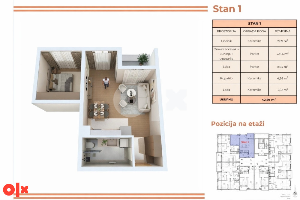 Stanovi Pale novogradnja, po promo cijenama,od 31,65m2 do 66,60m2