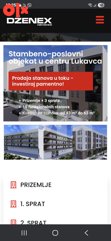 NOVOGRADNJA  Stan Lukavac 43.02m2 Lift+Parking 3
