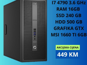 Racunar I7 4790 / RAM 16 GB / SSD 240GB+HDD 500GB/ GTX1660Ti