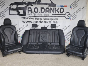 BMW 5 G30 Crna Koza Msport Sjedista grijanje Tapaciri S75