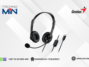 Genius HS-230U USB-C slušalice sa mikrofonom, Crne (31710021405)