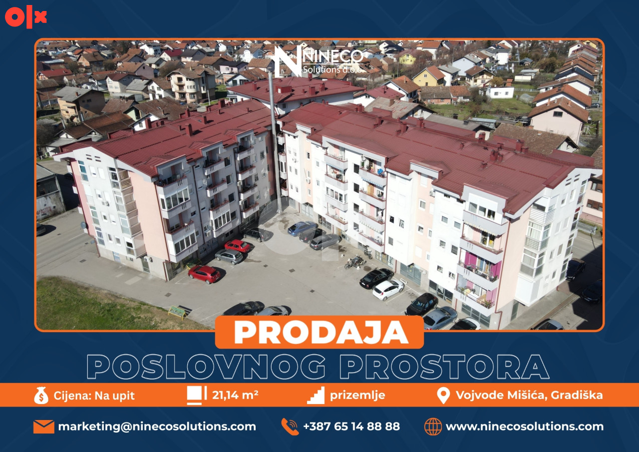 POSLOVNI PROSTOR - GRADIŠKA - 21,14 m2