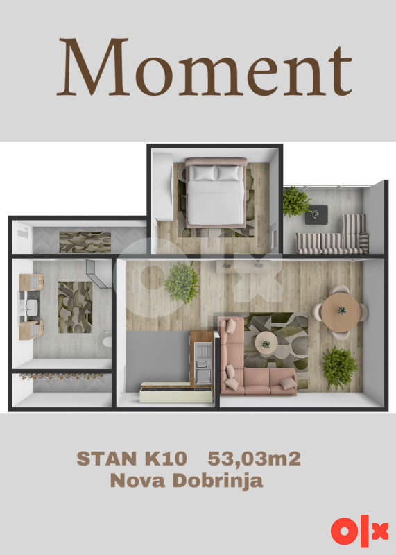 Stan Istočno Sarajevo 53m2 NOVA DOBRINJA 2