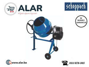 SCHEPPACH mješalica za beton 140 litara 26 o/min 550 W MIX140