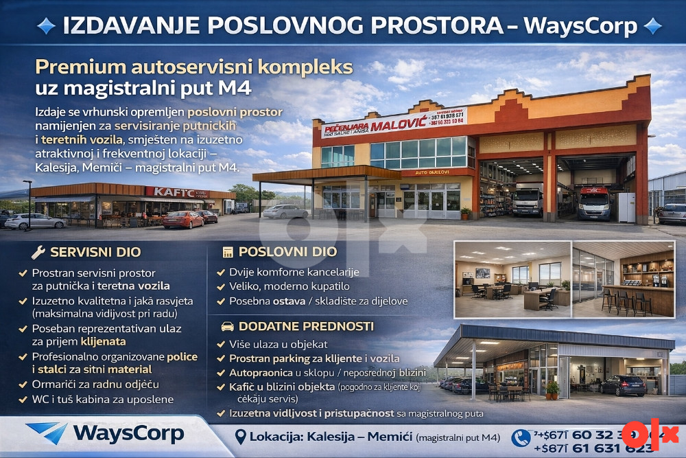 Iznajmljujem poslovni objekat
