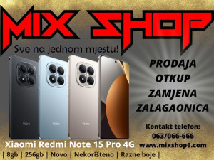 XIAOMI REDMI NOTE 15 PRO 4G 8gb/256gb *Garancija*3 boje* mi 8 GB