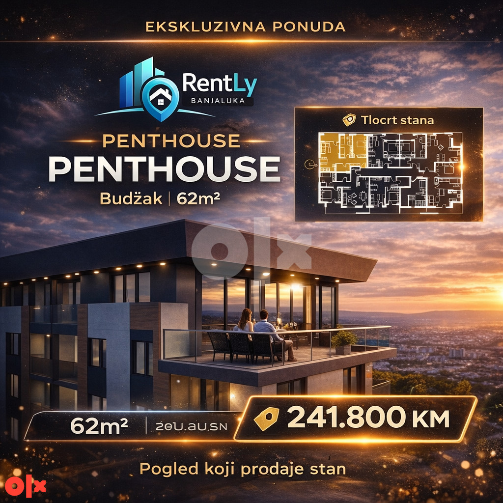 Penthouse Budžak 62 m2-panoramski pogled