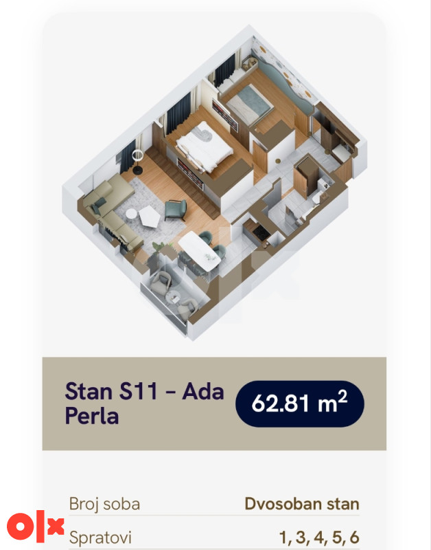 Stanovi 42 m2 - 67 m2 ADA PERLA Banja Luka 16
