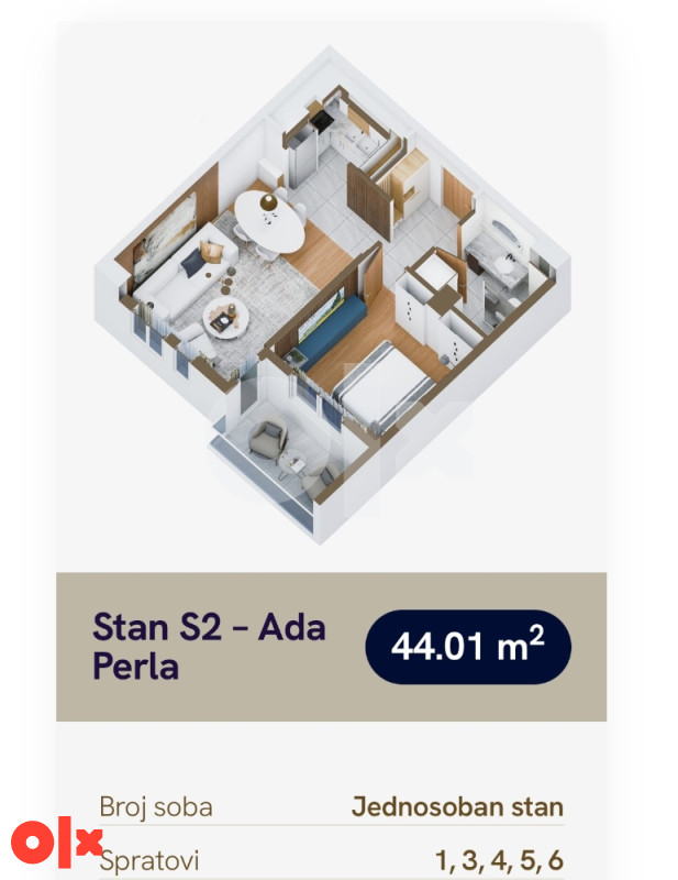 Stanovi 42 m2 - 67 m2 ADA PERLA Banja Luka 7