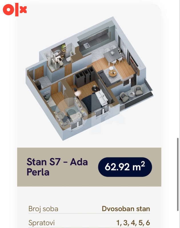 Stanovi 42 m2 - 67 m2 ADA PERLA Banja Luka 12