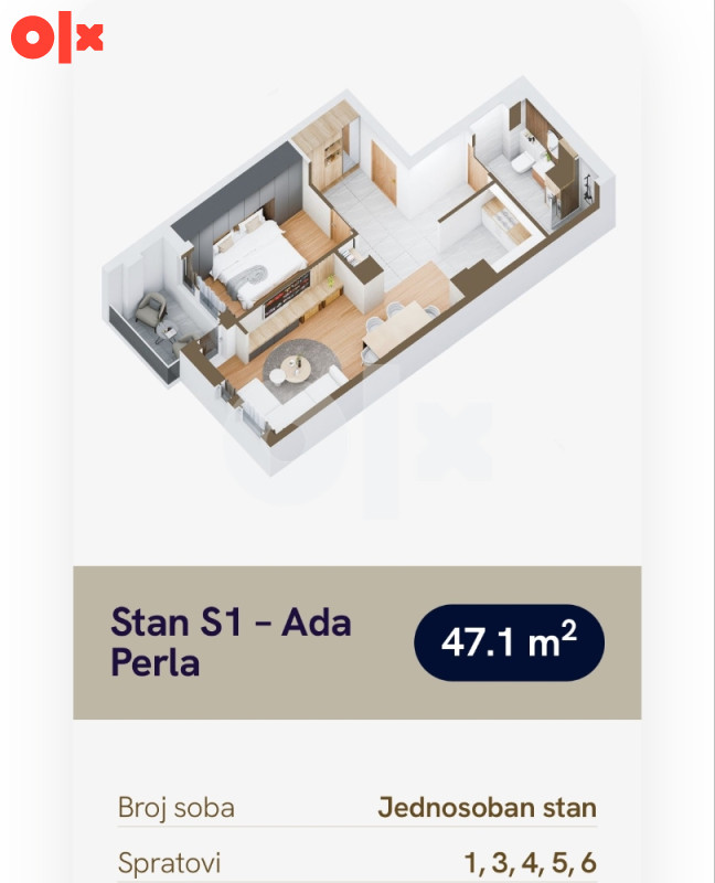 Stanovi 42 m2 - 67 m2 ADA PERLA Banja Luka 6