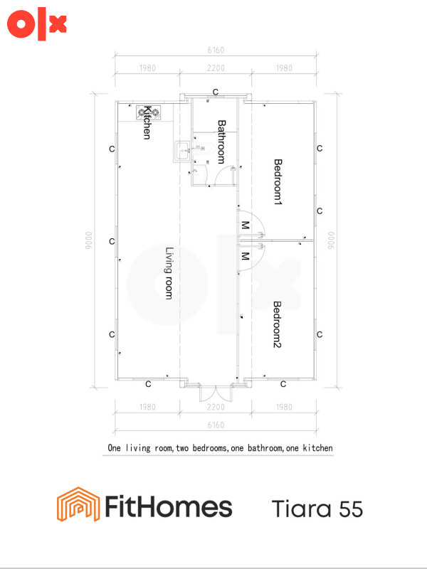 Montažni objekat 55m2 3