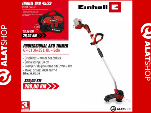 Einhell aku trimer za travu PXC GP-CT 36/35 Li BL-Solo