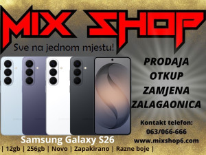Samsung Galaxy S26 5G 256GB *Novo*Garancija*Zamjena* 12GB