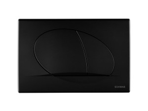 Tipka za ugradni vodokotlić LIV OVATE DUO 681008 crna mat